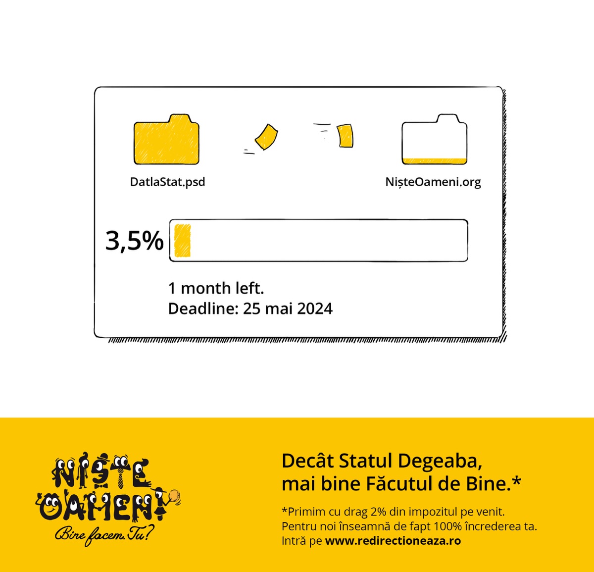 Campanie Niște Oameni — redirecționează 3,5% din impozitul pe venit